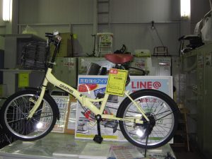 未使用折りたたみ自転車　お譲り頂きました。