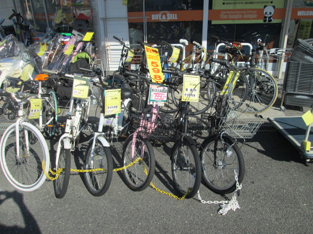 堺市で各種自転車をお得に買うなら、ジャングルジャングル堺初芝店