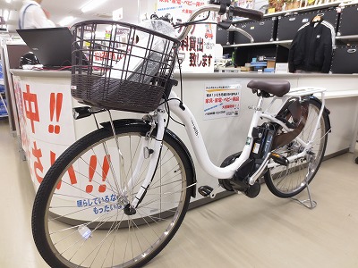 ヤマハ 電動自転車  使用感の無い美品を草津の方よりお譲り頂きました。
