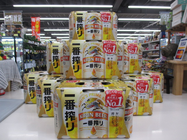 キリン一番搾り大量入荷！！ビールを安く買いたいならジャングルジャングル岸和田和泉インター店