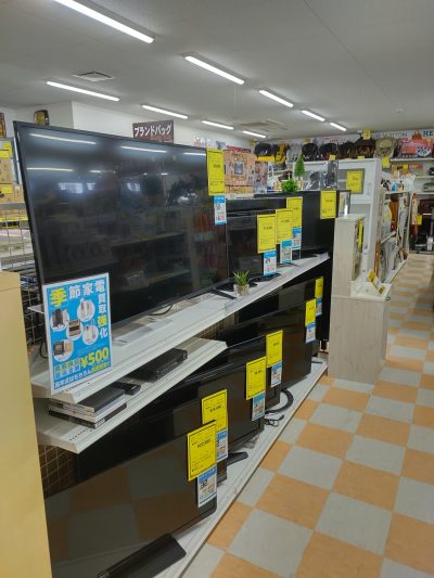 TV売り場、在庫充実しています　【石川金沢店】